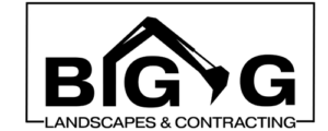 Big G Landscapes logo in black on a transparent background